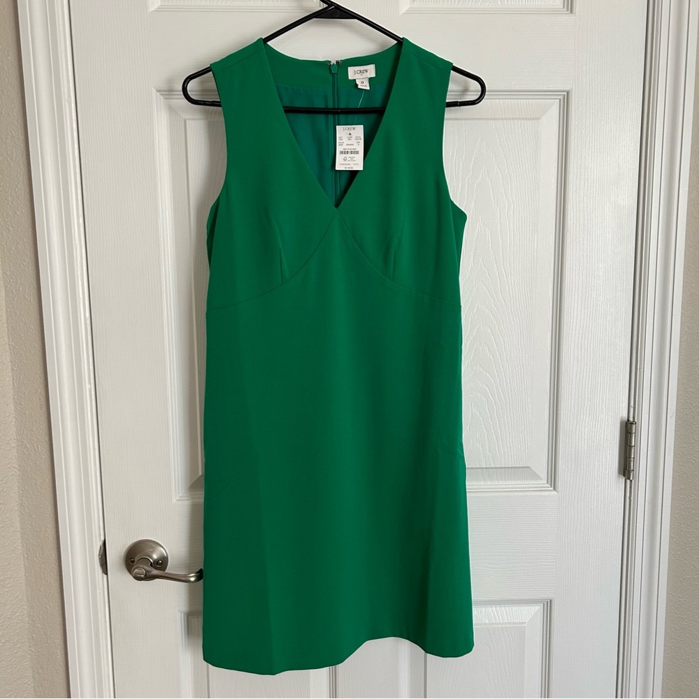 J. Crew size 0 Kelly Green Sleeveless Shift Dress. NEW WITH TAGS